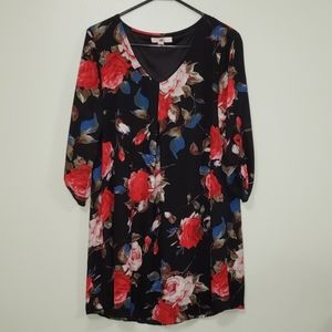 Ya Los Angeles Rose Print Dress